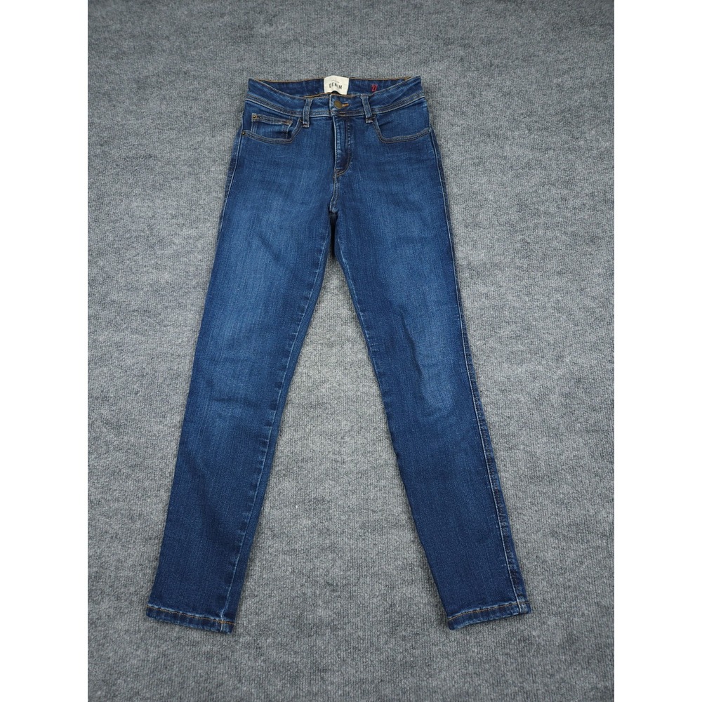 Sezane Skinny Jeans Women's 27 (24 x 26) Blue Crop Denim Stretch Mid-Rise